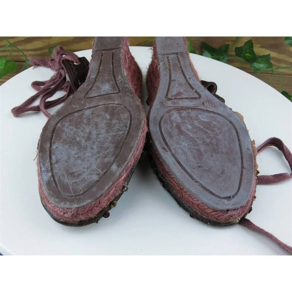 Chair Fernandez Size 38 M Women‎ Sandal Ankle Strap Brown Fabric